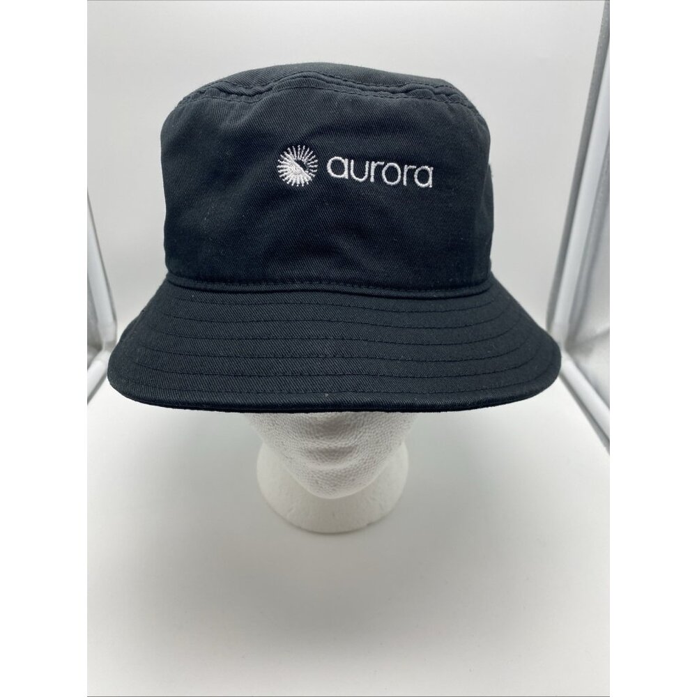 Aurora AS Colour Black Bucket Hat Adult Cap Fishing Camp Cotton